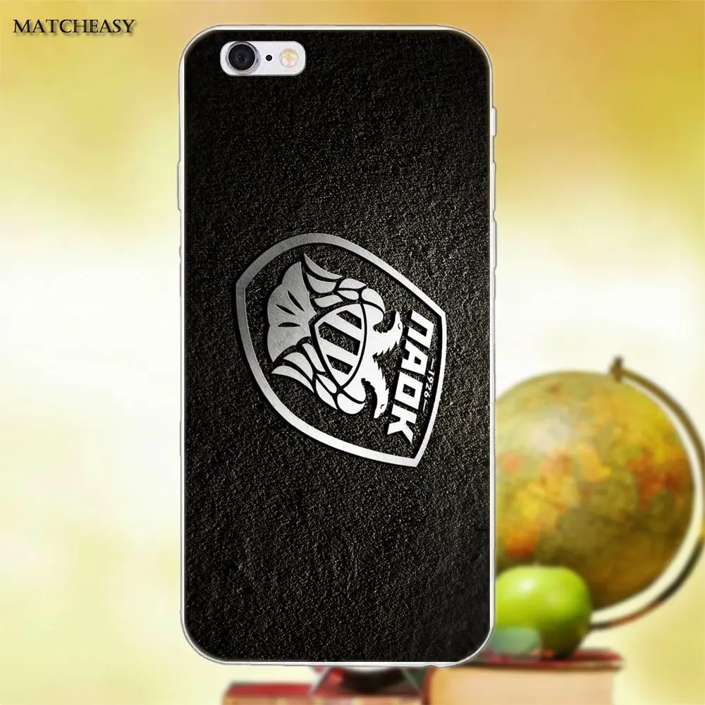 as picture Мягкий Силиконовый ТПУ прозрачный чехол Paok Fc Thessaloniki для Apple iPhone X XS Max XR 4 4S 5 5C SE 6 6S 7 8 Plus X - Цвет: as picture