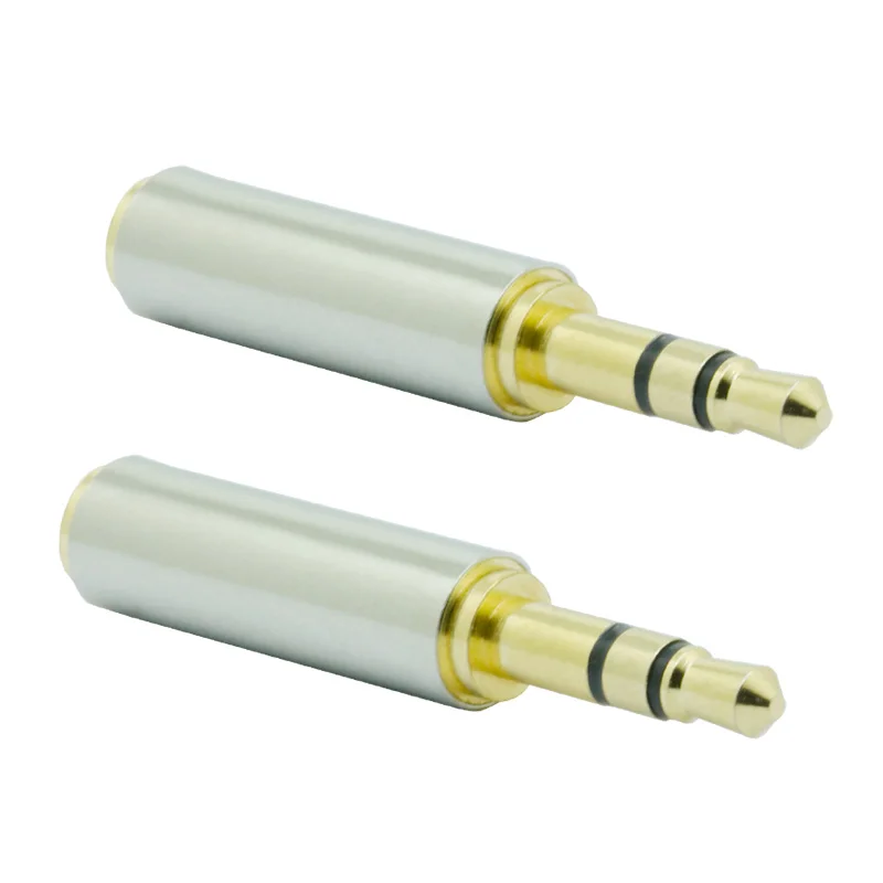 

100pcs/lot 3.5 mm Male to 3.5 mm Female 3 Pin Stereo Audio Headphone Jack Adapter 3 Poles 3.5mm to 3.5mm TRS Adapter Converter