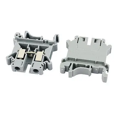 

10 Pcs UK-6N 800V 57A 28-12AWG DIN Rail Screw Clipping Terminal Block Connector