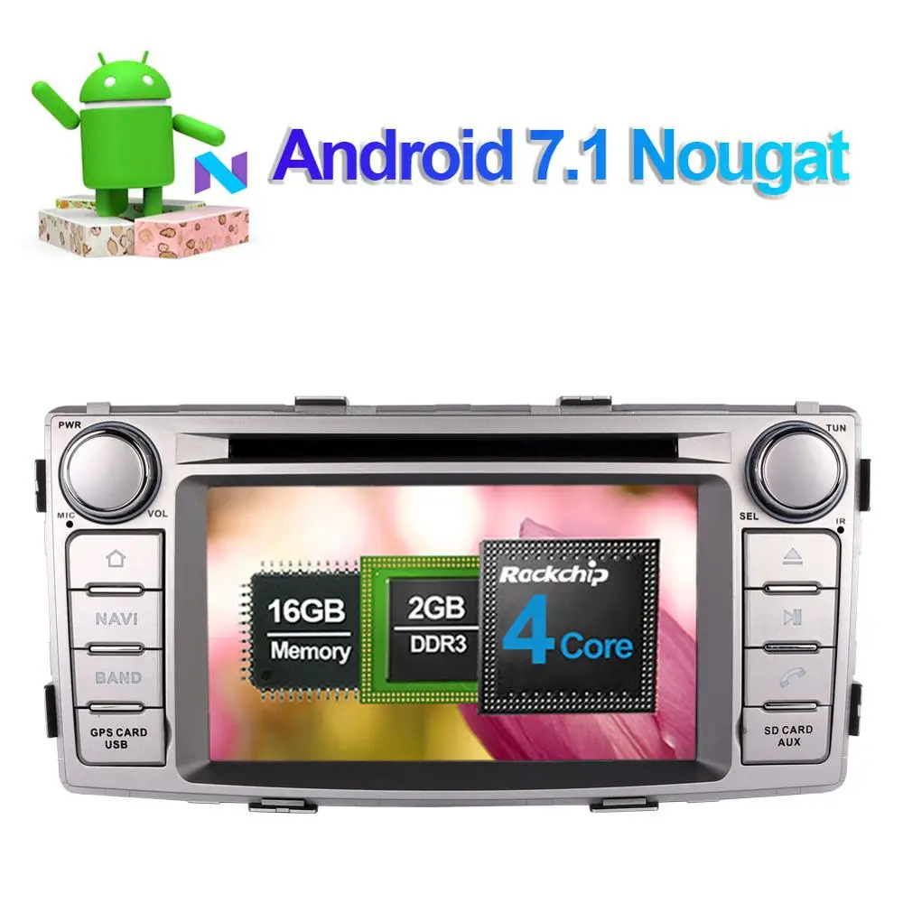 Android 7 1/8 0 Восьмиядерный 4 Гб ОЗУ автомобильный DVD GPS навигатор для Toyota Hilux 2012 2013 2014