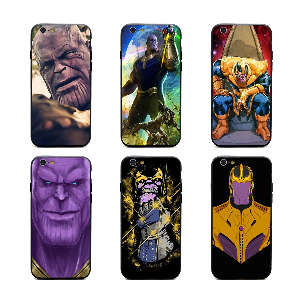 Infinity war thanos Чехлы для телефона из термополиуретана + PC черные чехлы iPhone X 6 6s 7 8 plus 5 5S