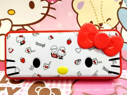 Новая Милая металлическая коробка для ручек и карандашей чехол Hello kitty