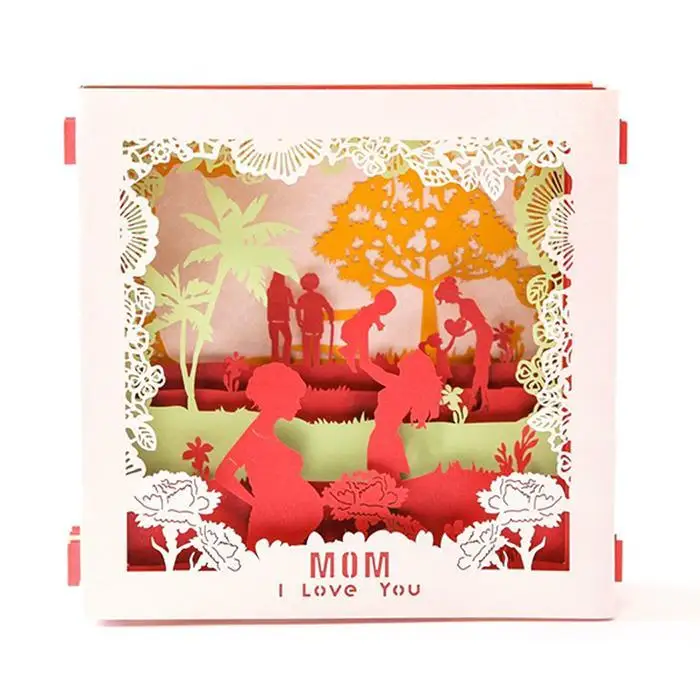 День матери трехмерная поздравительная открытка креативный мульти подарок