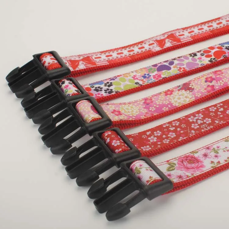 Уплотненные складные нейлоновые Ожерелья для щенков с мультяшным Розовым