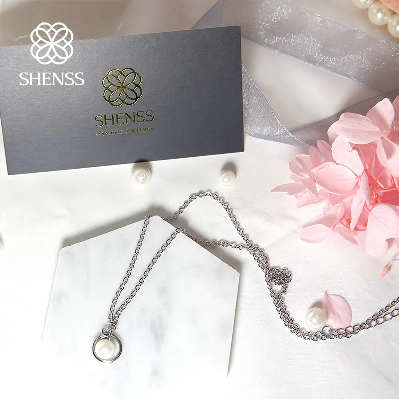 Elegant Quality Silver 925 Jewelry US Fashion Sweet Round Pearl Necklace Sterling Chain for Women | Украшения и аксессуары