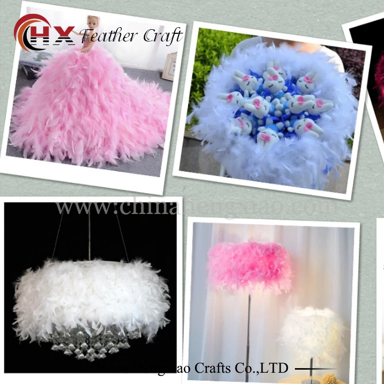 2 ярдов пушистый хорошее качество белый Турция перо бахрома отделка 6 8 дюймов