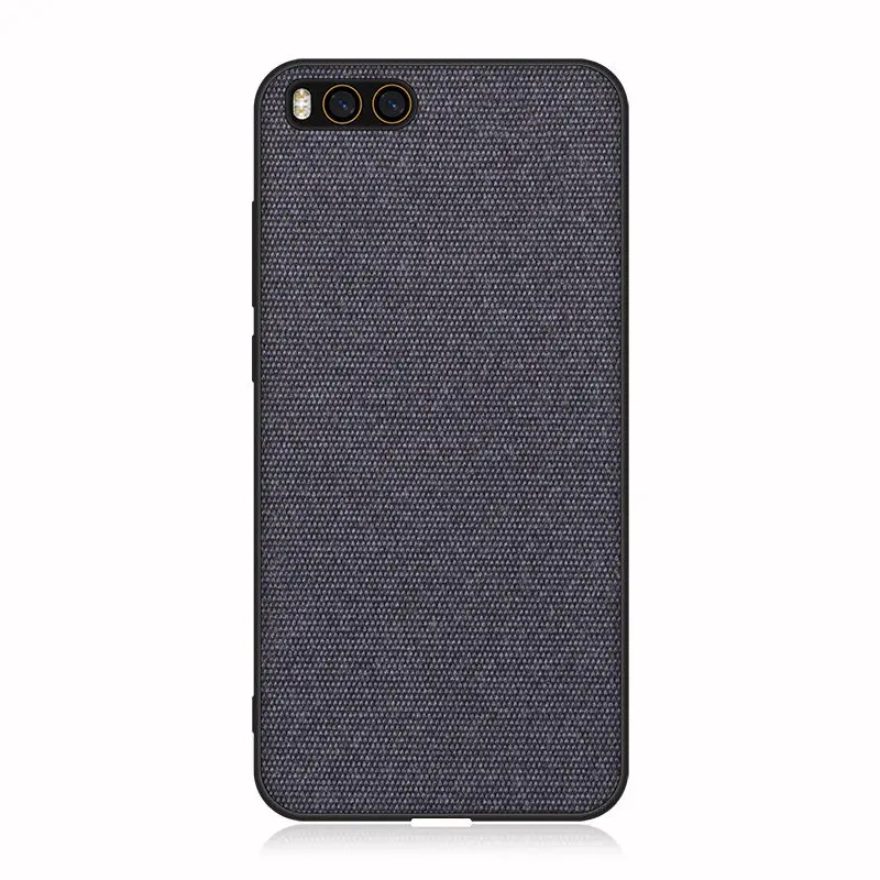 Для Xiaomi Mi Note 3 чехол Note3 задняя крышка Силиконовая окантовкка мужские тканевый в деловом стиле iPhone X противоударный чехол для Xiaomi Mi 6 Mi6 крышка - Цвет: Blue