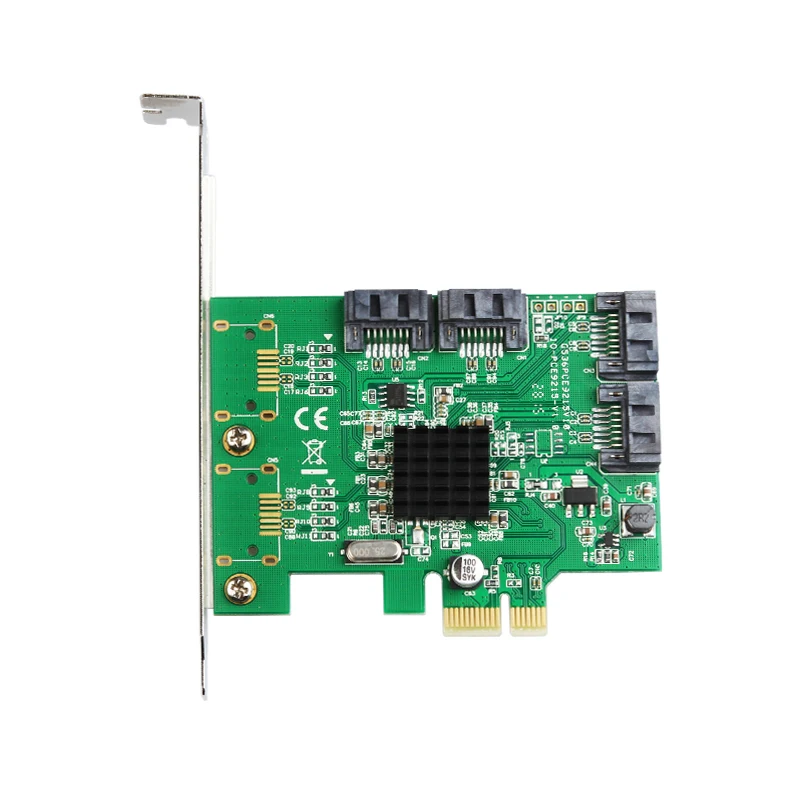 IOCREST PCI e 4 порта SATA III 6g 2 0x1 карта контроллера Marvell 88SE9215 без Raid с низкопрофильным