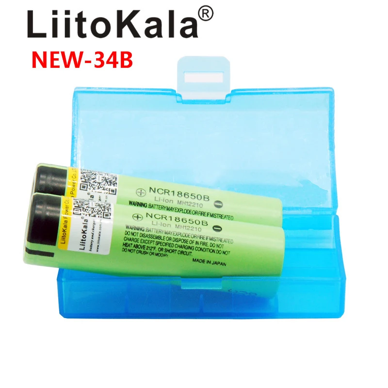 Перезаряжаемая литиевая батарея LiitoKala NCR18650B 34B 3 7 в 18650 3400 мАч 2 шт.|li-ion battery|battery
