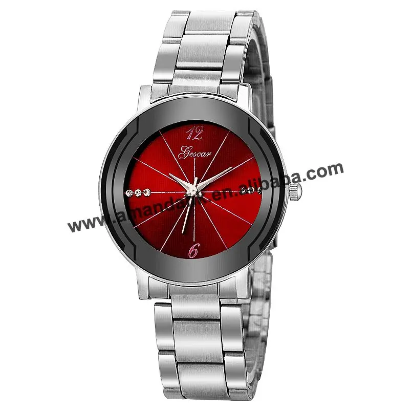 Wholesale Metal Alloy Watches New Fashion Women Analog Quartz Dress Wrist Watch Hot Sale Men Dress Gescar 8583 Watches