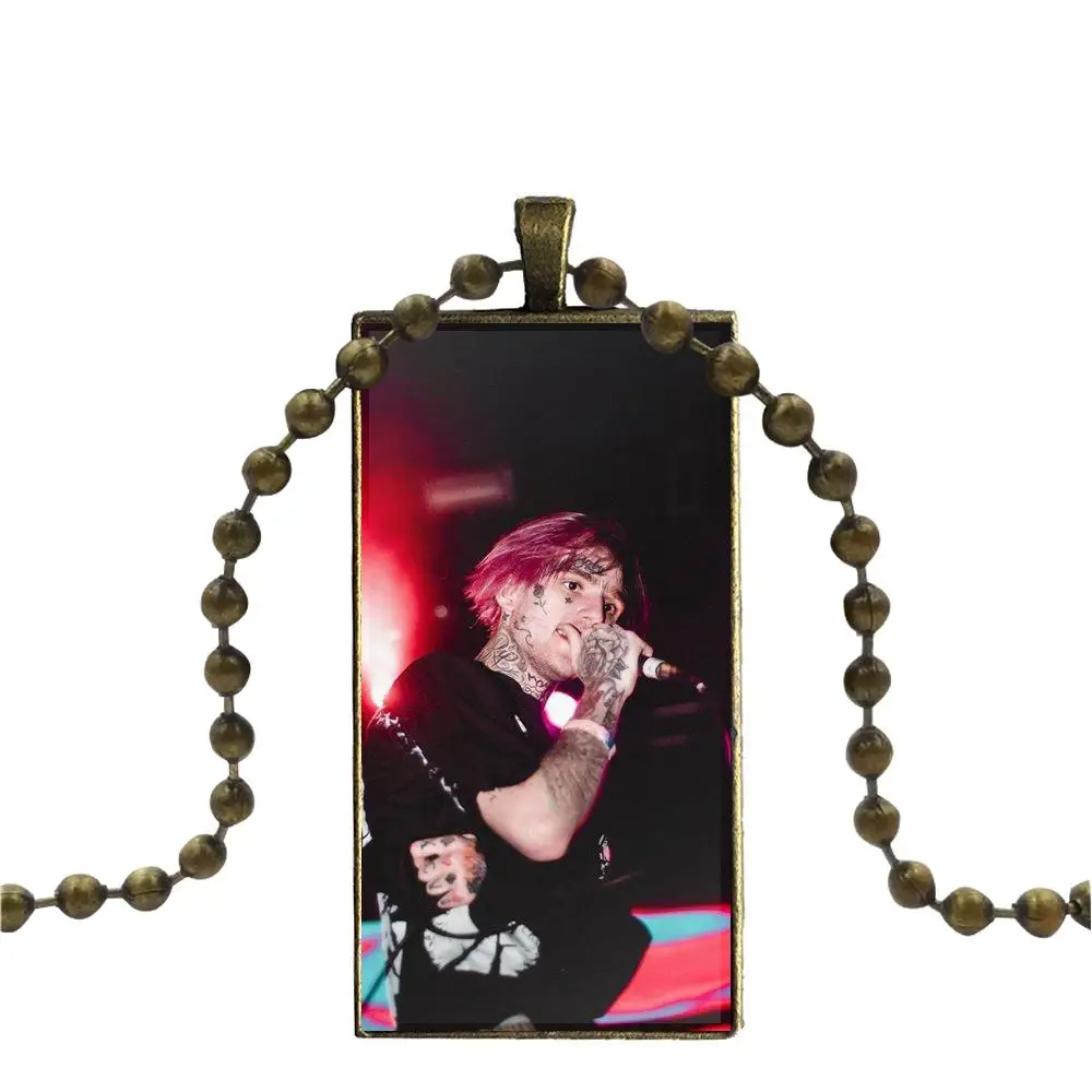 Для унисекс Rap Lil Peep Cool Bo модное ожерелье ручной работы Прямоугольная форма колье