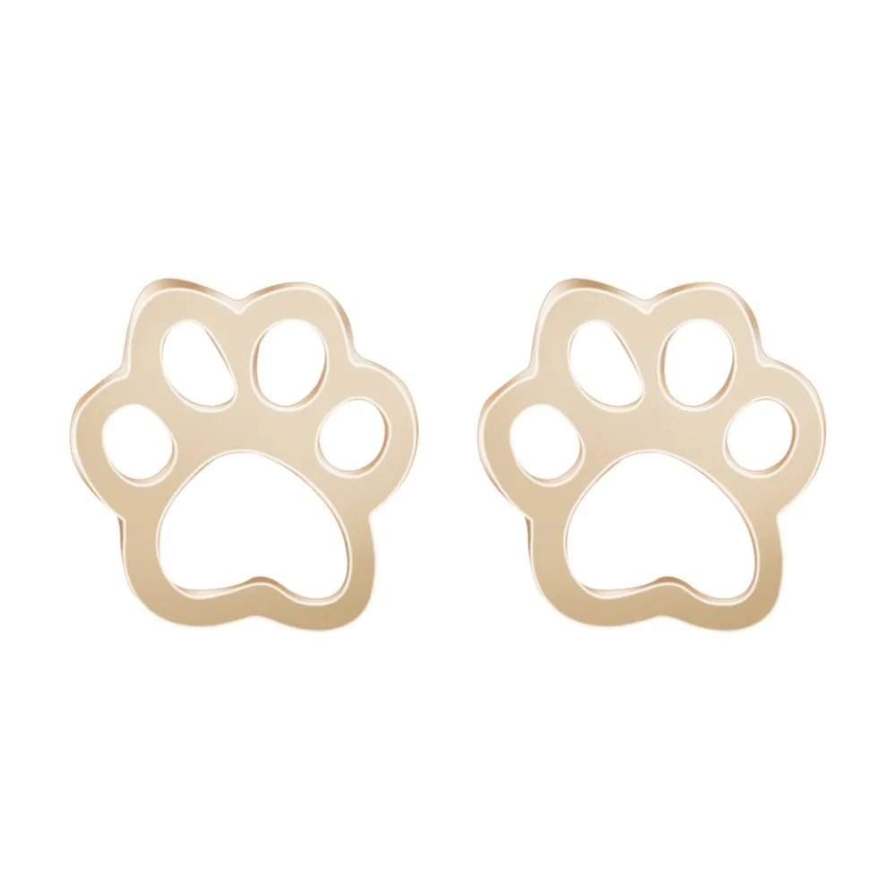 Женские серьги-гвоздики в виде кошачьей лапы краба колибри