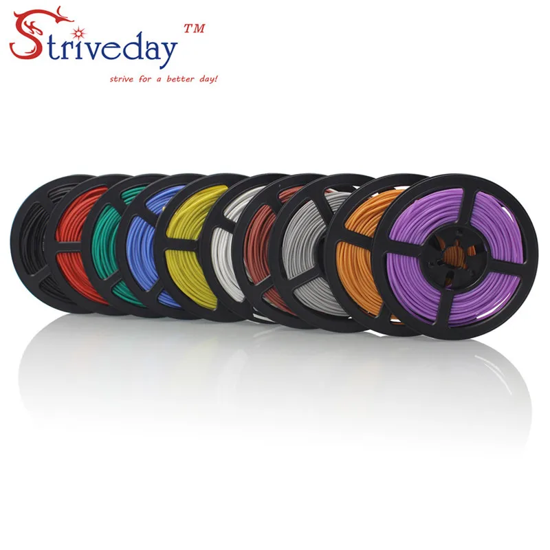 

10 Meters 16AWG Flexible Silicone Wire Cable wires RC Cable Copper Standed Wire soft Electrical Wires cable Conductor To DIY