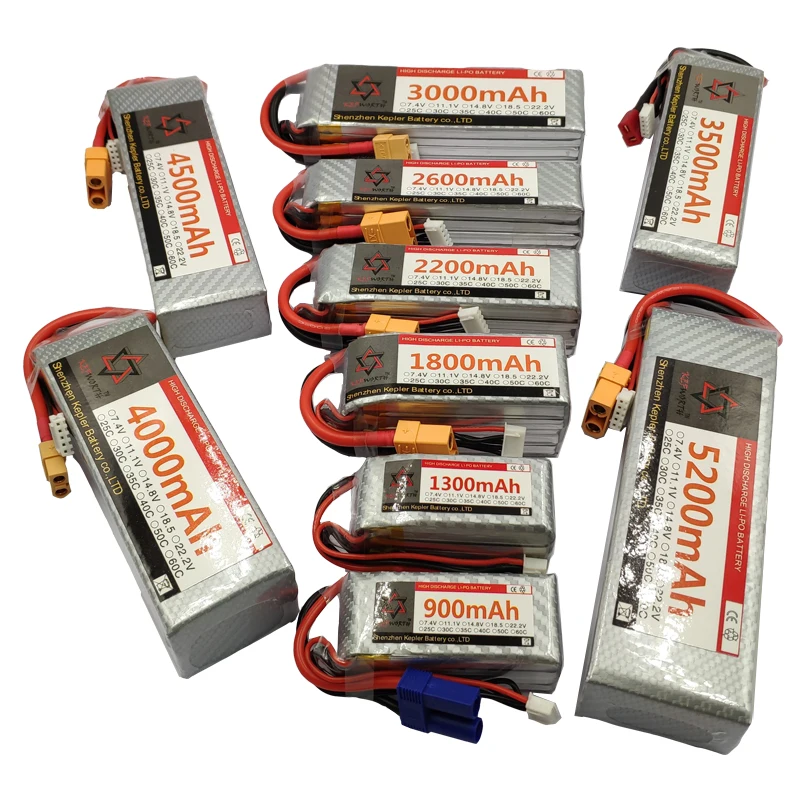 4S 14 8 V 1300 1800 2200 2600 3000 3500 3800 5000 6000 мА/ч 25C 35C 60C провод с силикатной гелевой Батарея для