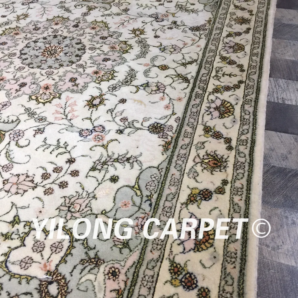 Yilong 4 'x 6' ручной персидский ковер турецкий элегантный античный ковёр из шелка