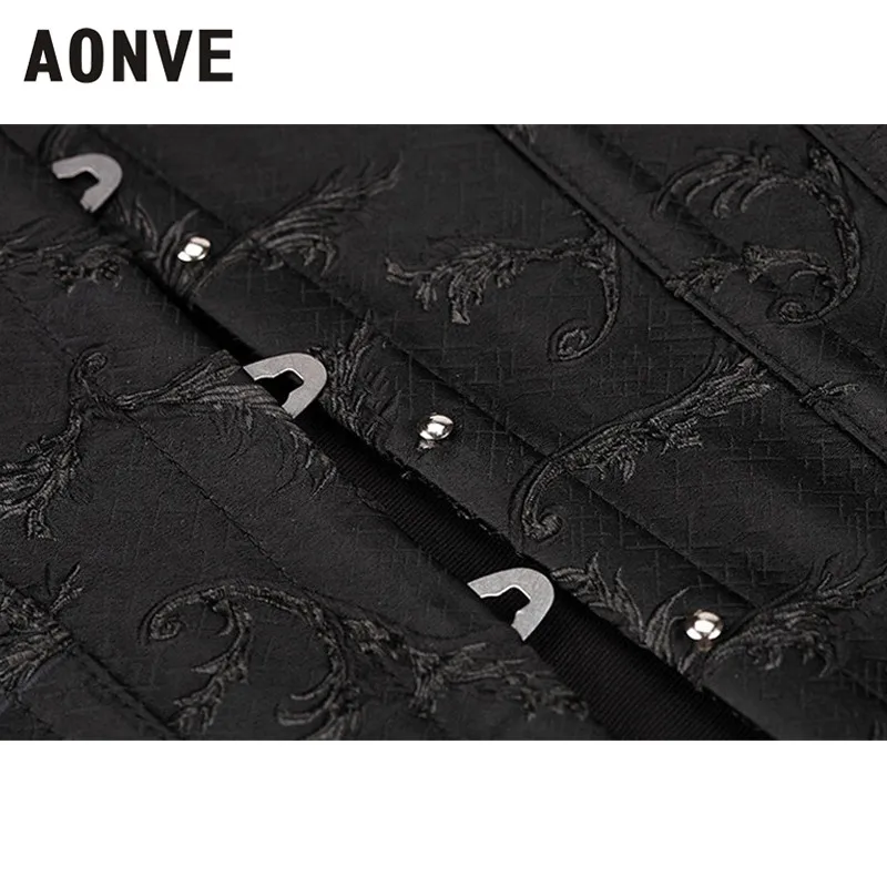 AONVE Steampunk Corset Sexy Gothic Clothing Corsellet Waist Trainer Modeling Strap Lace up Steel Bone Corpete Korset Bustier | Женская