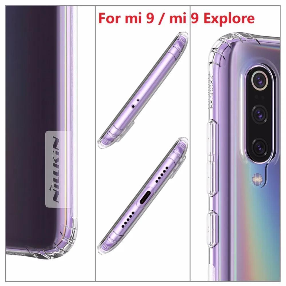 Для xiaomi mi 9 чехол для xiaomi mi 9 se чехол NILLKIN натуральный прозрачный ТПУ мягкий Задний защитный силиконовый чехол