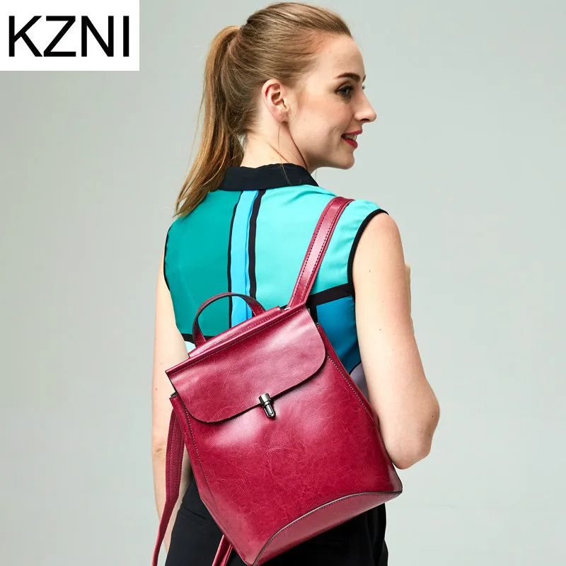 KZNI кошелек из натуральной кожи женская сумка женский рюкзак Sac a Main Femme De Marque Bolsas