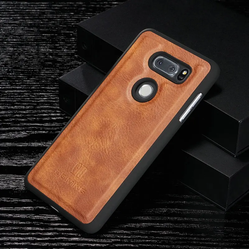DG. MING винтажный кожаный чехол-бумажник с откидной крышкой для LG G6 G7 чехол thinq 2в1 Магнитный съемный чехол-книжка для LG V20 V30+ чехол