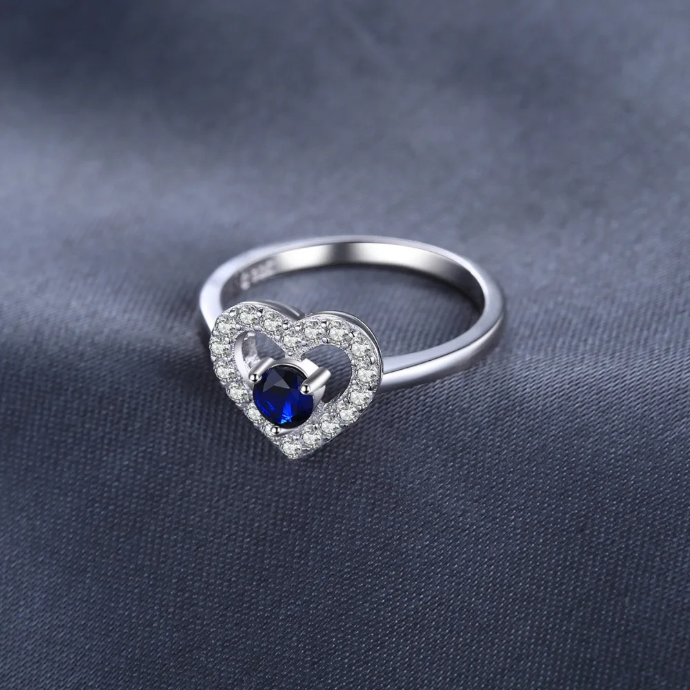 JewelryPalace сердце любовь 0.6ct стимулировали синий шпинелей кольцо стерлингового