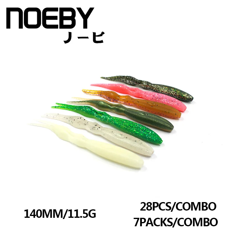 NOEBY 4 шт./упак. мягкие приманки 140 мм/11 5 г искуственные рыболовные для рыбалки