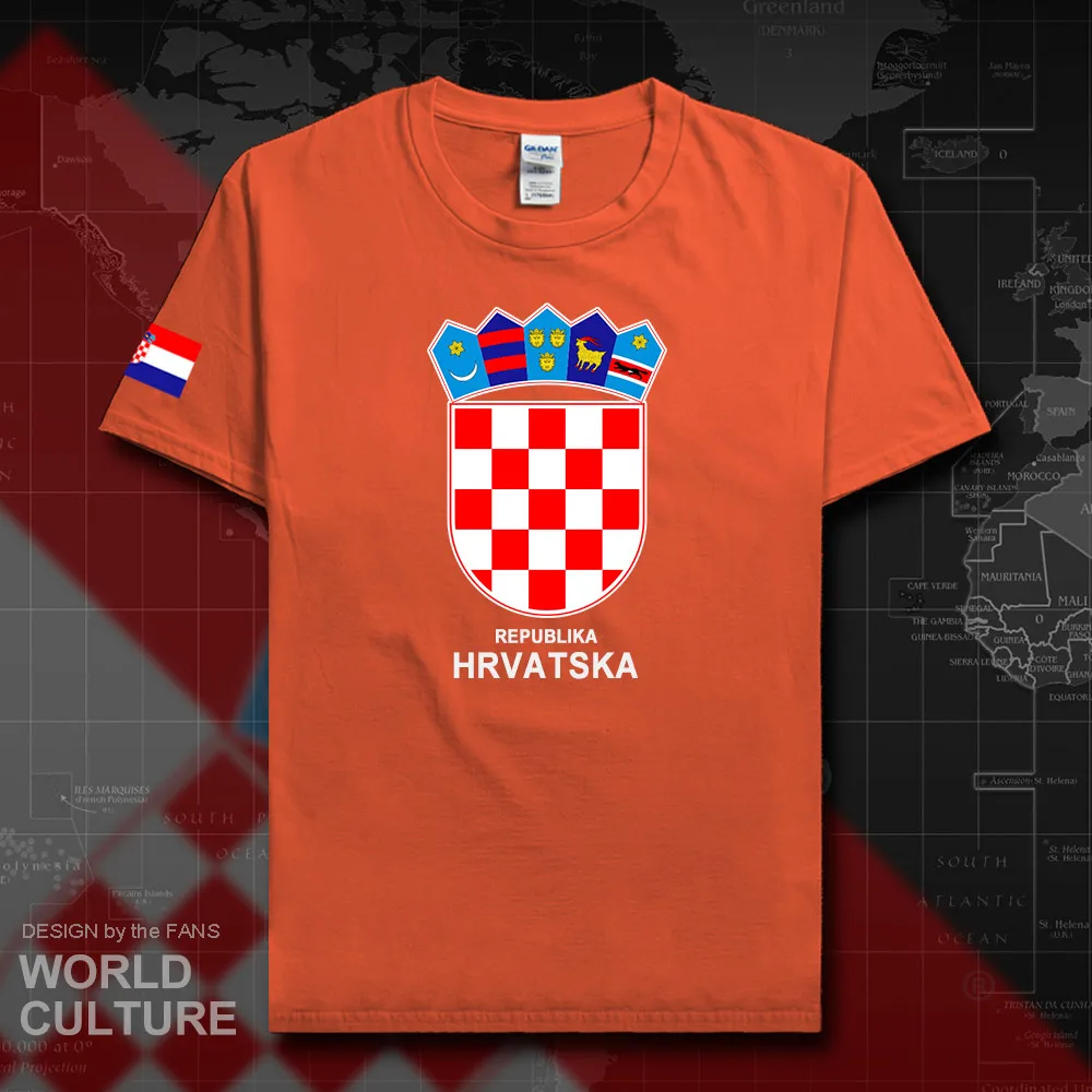 Хорватия Hrvatska хорватская Мужская футболка 2018 женская из 100% хлопка одежда