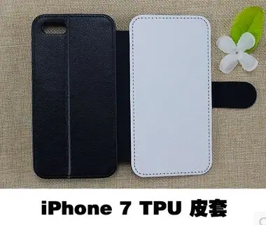 2D сублимационный пустой флип-чехол из искусственной кожи + ТПУ для IPhone 5 6 7 8 plus X |