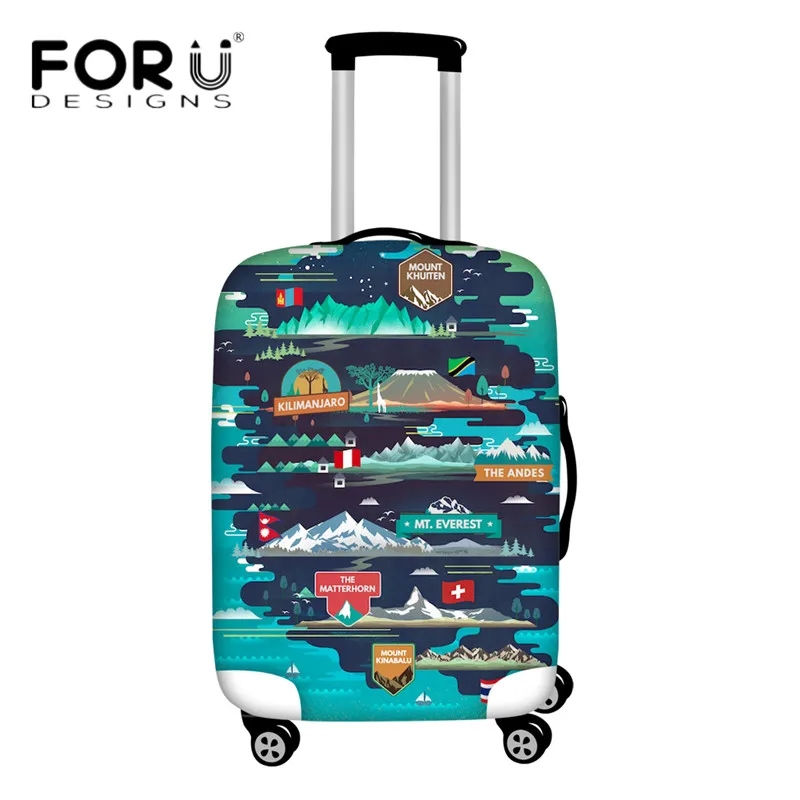 HX053 FORUDESIGNS/Туристические марки, дизайнерские Защитные чехлы для багажа, водонепроницаемый эластичный чехол для костюма, сумка для 18-30 дюймов, чехол от пыли и дождя - Цвет: HX053