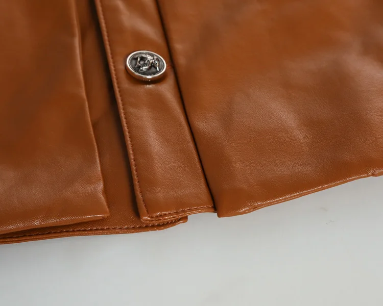 

New vintage fake waistcoat leather suit sleeveless fashion jacket drop ship hot top clothes men's casual slim leather coat