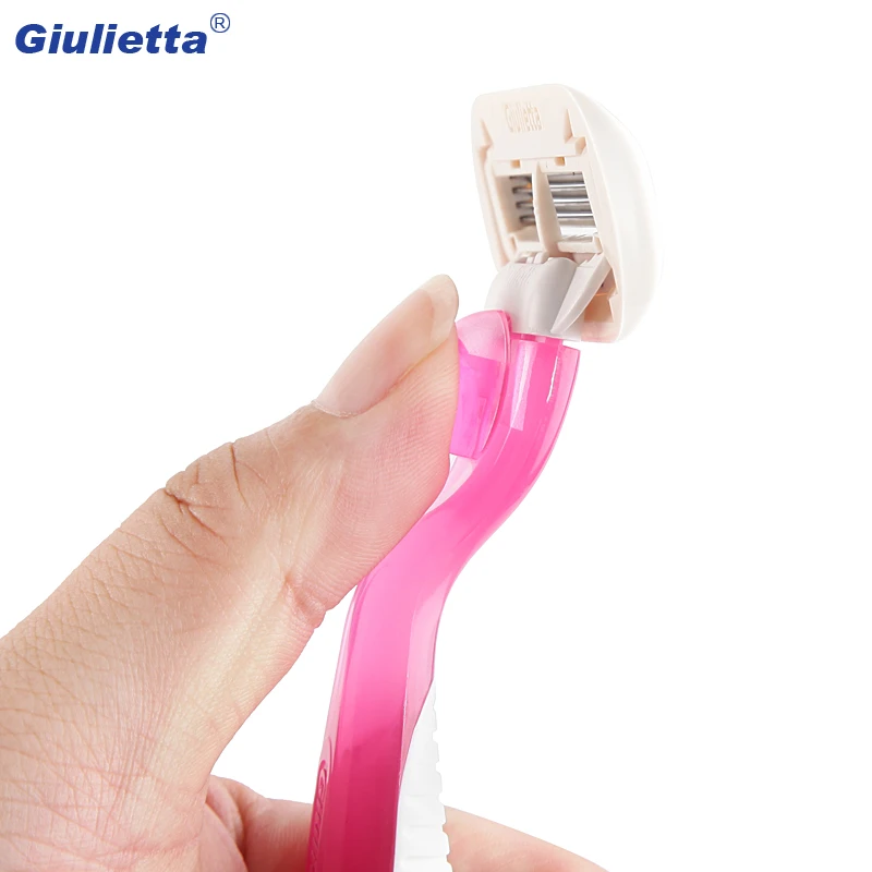 Giulietta 4-секционный измельчитель для бритья лезвие ручное бритья Для женщин бикини сменные лезвия для бритвы для бритья волос безопасности леди бритвенная головка