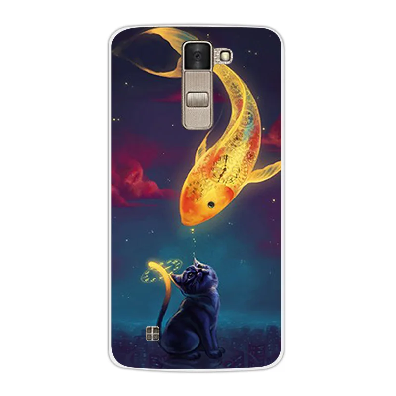 Роскошный мягкий ТПУ чехол для LG K8 Lte K350 K350E K350N письмо дизайн 5 0 &quotПрозрачный K 8