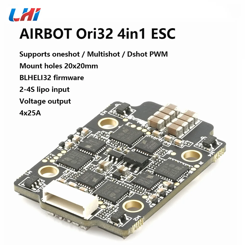 AIRBOT mathed Ori32 4in1 ESC 4x25A 2020 поддерживает DSHOT 1200 Blhelis 25a Встроенный датчик тока матовый 30a