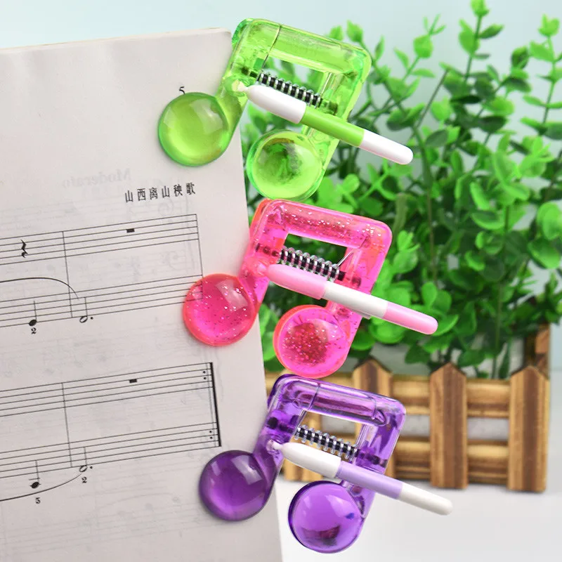 Креативный пластиковый музыкальный зажим с ручкой музыкальные ноты бумажная