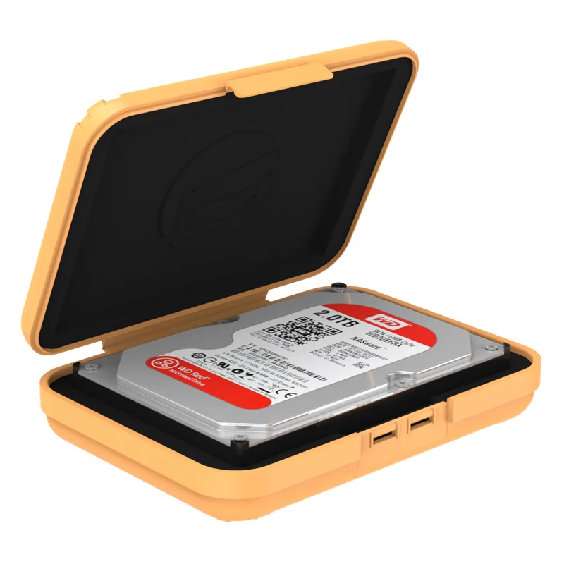 Orange Orico 3,5 дюймов Сумка для жесткого диска Внешний жесткий чехол для хранения HDD SSD сумка для 3," жесткий диск внешний аккумулятор чехол HDD защитная коробка - Цвет: Orange