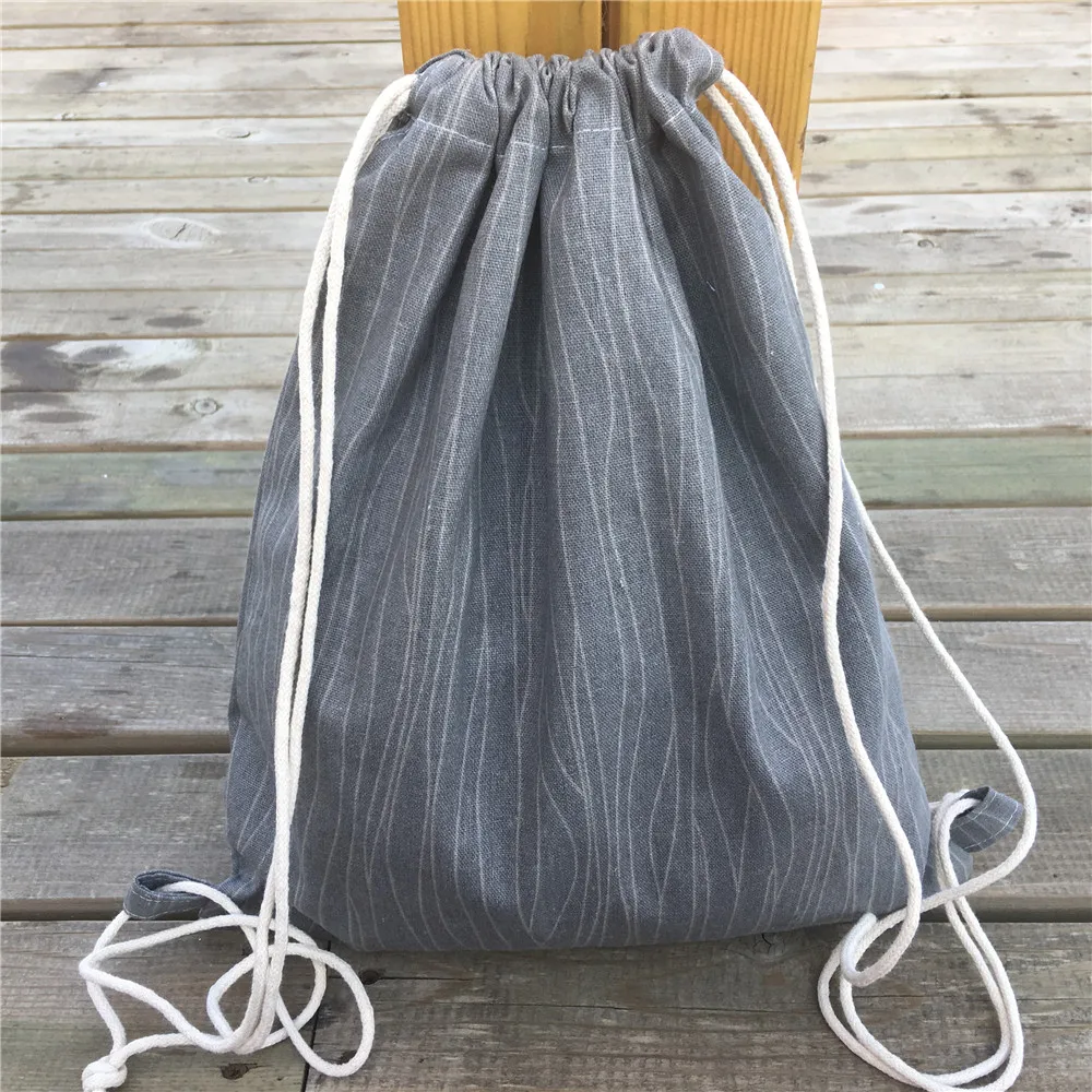 YILE хлопковый льняной дорожный рюкзак на шнурке книга обувь сортированная сумка с