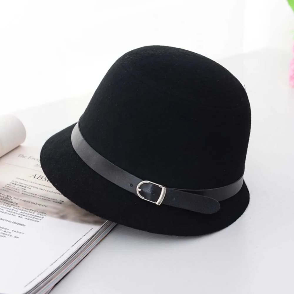 Милые европейские корейские винтажные шапки теплые зимние женские fedora шерстяные