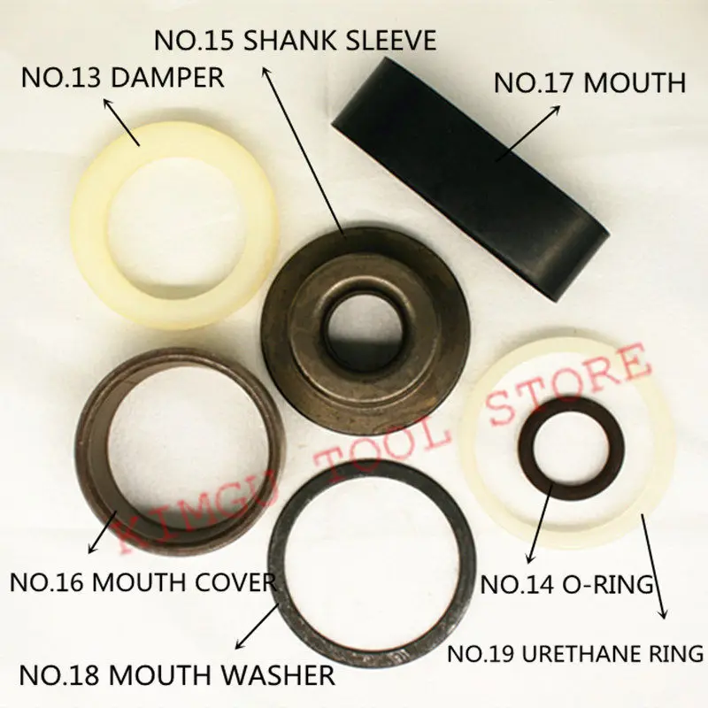 

SHANK SLEEVE MOUTH COVER O-ring RING ASSY Replace for HITACHI H65SC PH65A PH-65A 956964 956965 956962 944936 956960 956961