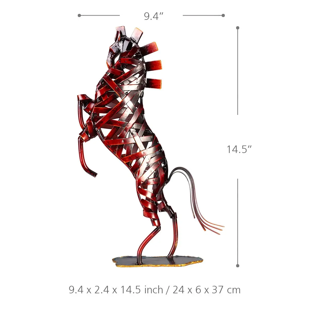 Металлическая плетеная лошадь Tooarts железная скульптура для украшения дома