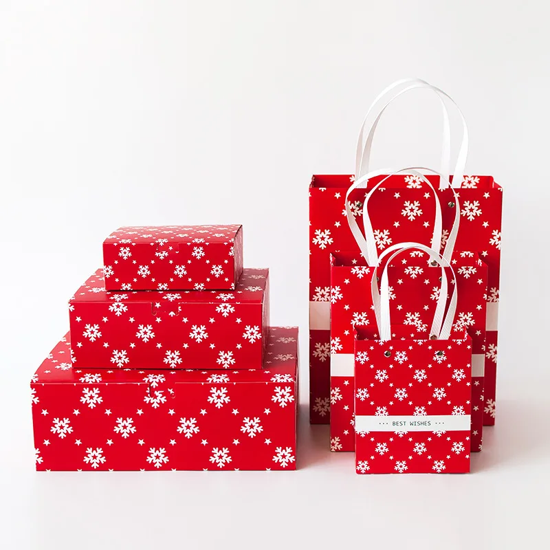 Фото Рождественская Подарочная коробка для одежды бумажная упаковки книг сумки