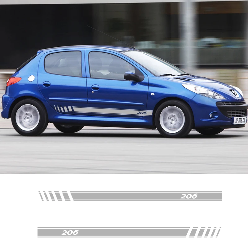 2 шт. виниловые наклейки на двери автомобиля Peugeot 206 | Автомобили и мотоциклы