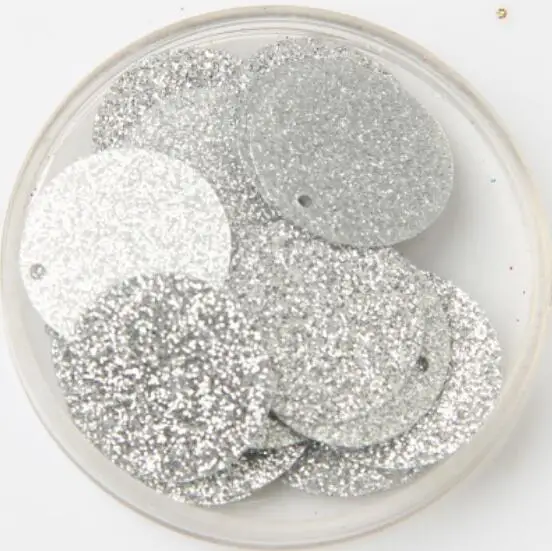 silvery 20 мм 280 шт вспышки C одним отверстием круглый одежда с пайетками на сумку на юбку рекламные аксессуары для танцев Свадебные блестки A0070F - Цвет: silvery