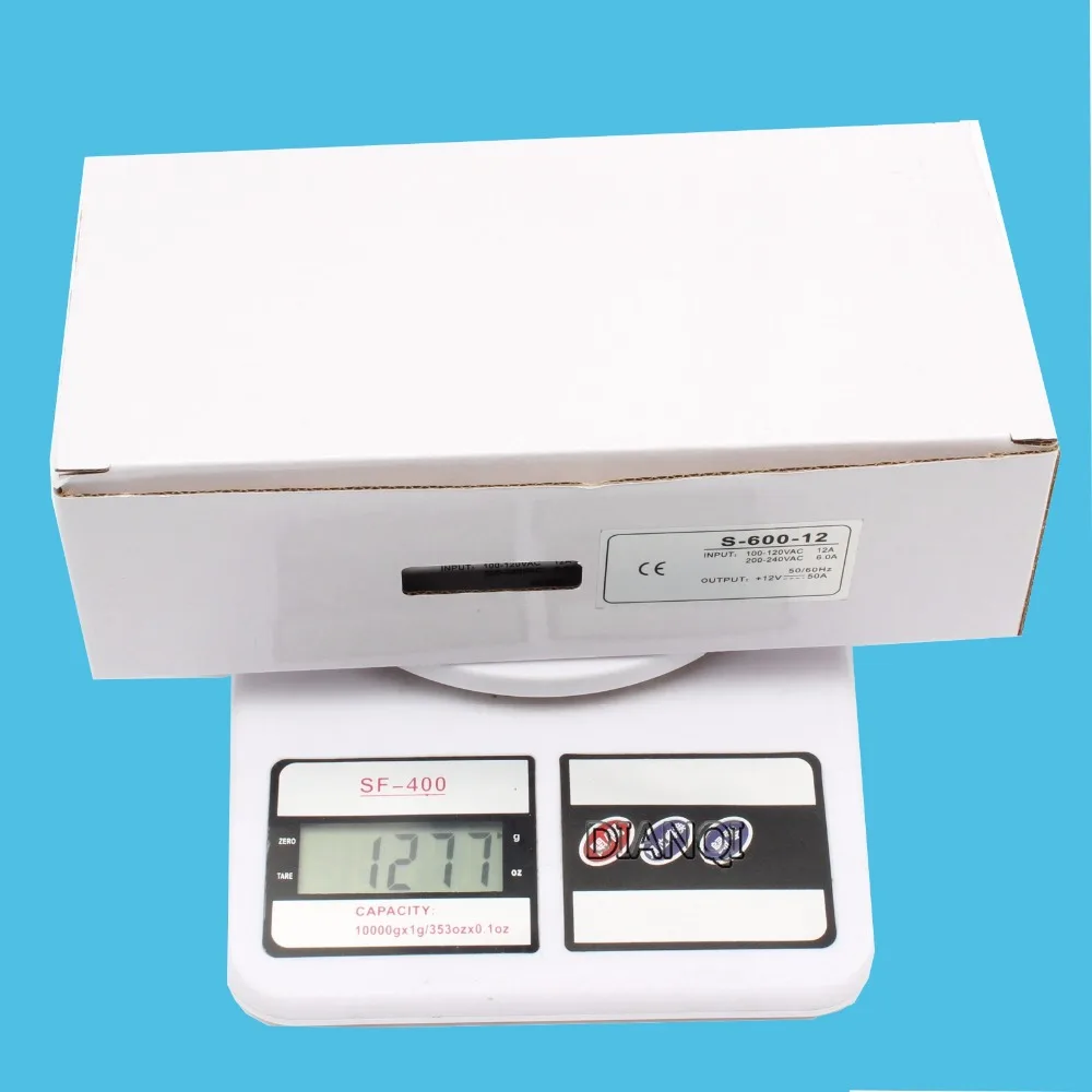 DIANQI 600W 12V 50A 220V вход одиночный выход импульсный источник питания AC к DC S-600-12 |