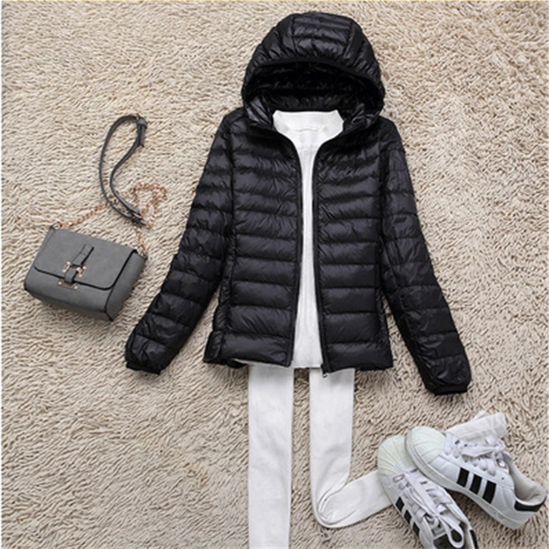 

S-6XL Big Size Winter Women Down Coat Women Winter Fenale Jacket Portable Windproof Coat Ultra Light White Duck Down Jacket D832