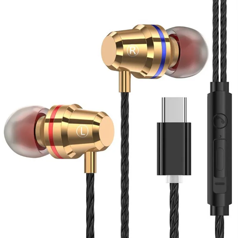 GutsyMan проводные наушники usb type C вкладыши для наушников с микрофоном стерео гарнитура наушники для samsung Xiaomi huawei компьютер