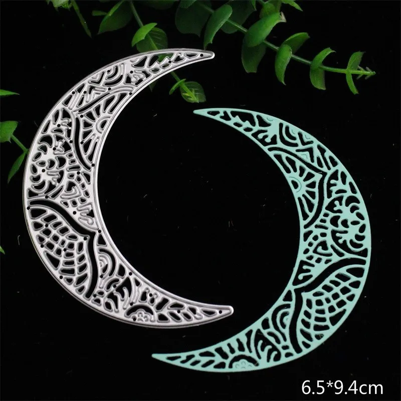 Трафарет для выбивания альбома скрапбукинга с изображением Луны и металла