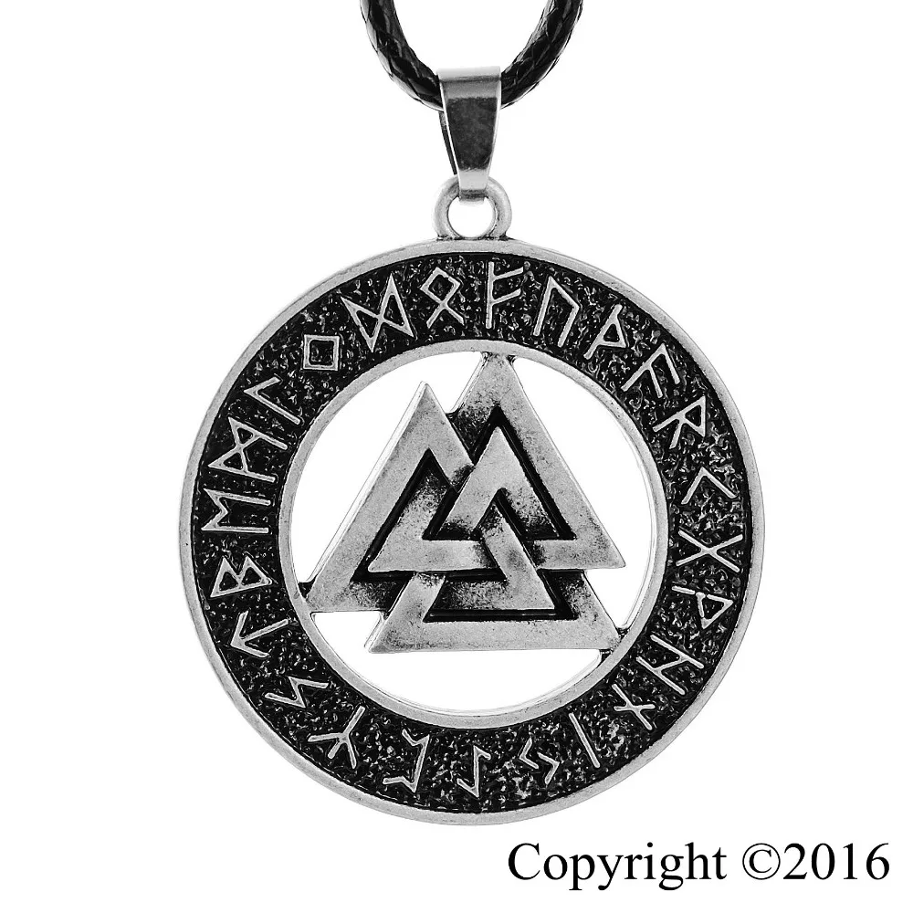 10 шт. скандинавской Vikings кулон Цепочки и ожерелья Valknut Рунический оригинальный