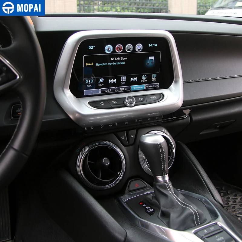 MOPAI салона навигация Экран панель GPS украшения рамки крышка Стикеры для Chevrolet Camaro аксессуары для укладки волос