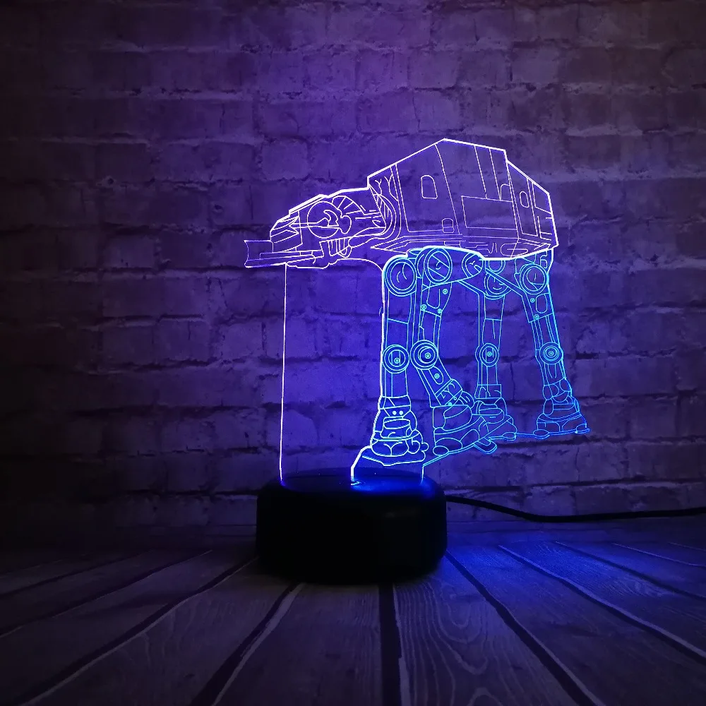 Горячая продажа Звездные войны 3D ночник сенсорный выключатель красочный