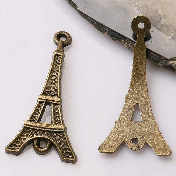 

16pcs antiqued bronze color crafted tower link design charms EF3401