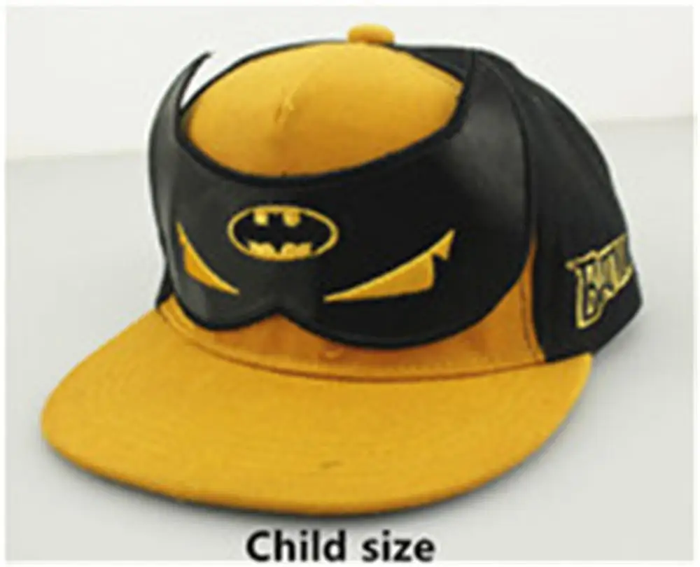 Child size 4 цвета, бейсболка для взрослых и детей, шапка для мальчика, шапки Бэтмена, детские шапки в стиле хип-хоп, детская бейсболка в стиле хип-хоп, солнцезащитная Кепка, подарок на день рождения - Цвет: Child size